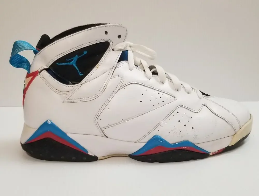 Nike Air Jordan VII 7 Retro White/Orion Blue-Black-Infrared 304775-105 Size 10